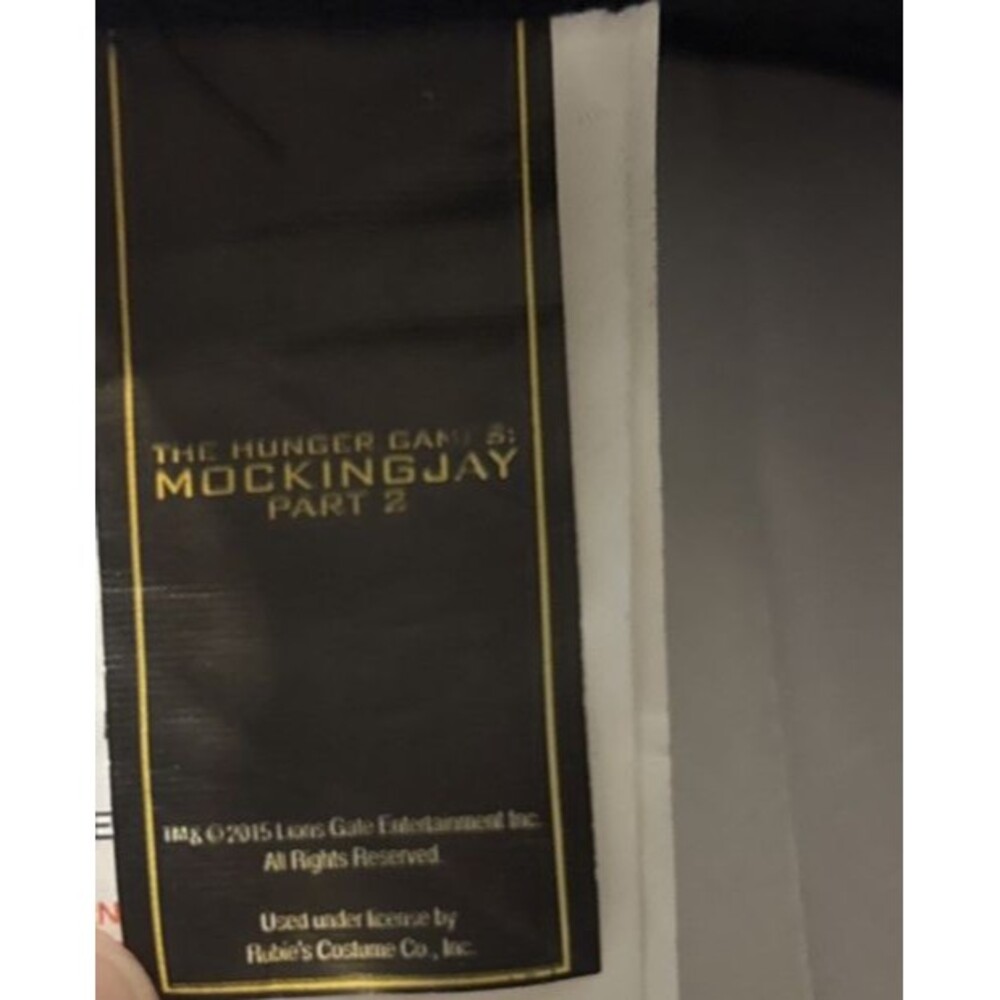 Hunger Game Mockingjay 2 Katniss Tween M 2-4 Costume Black W/Pin Rubie's Preown - Picture 6 of 11